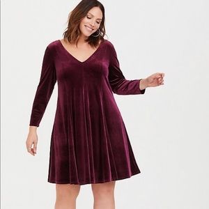 Torrid Red Velvet Dress